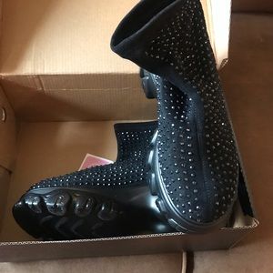 Faux leather boots